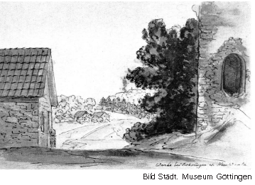 Historische Zeichnung der Roringer Warte, Städtisches Museum Göttingen