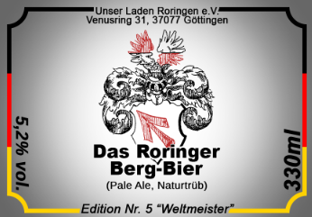 Etikett Edition Nr. 5 „Weltmeister“, Pale Ale, 5,2 % vol.