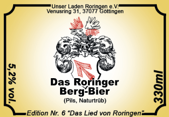 Etikett Edition Nr. 6 „Das Lied von Roringen“, Pils, 5,2 % vol.