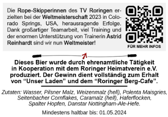Rückseiten-Etikett Edition Nr. 5 zu den Rope-Skipperinnen des TV Roringen