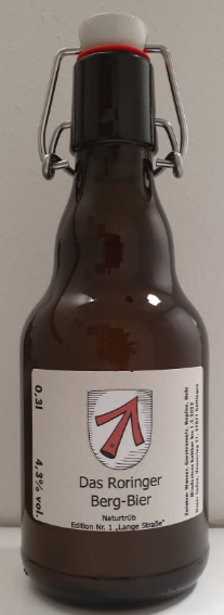 Bügelflasche Roringer Berg-Bier mit Etikett