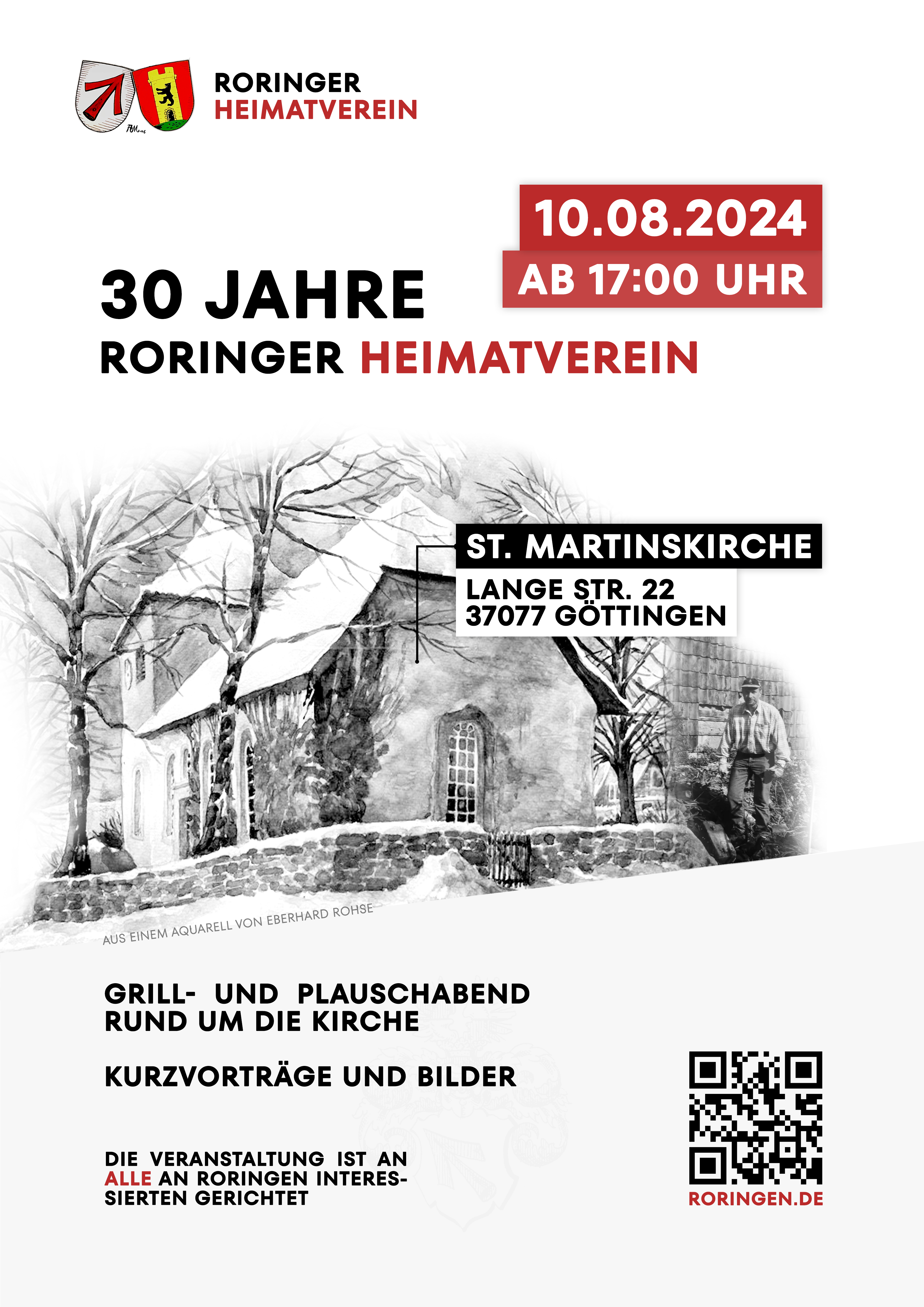 Plakat für die 30 Jahr Feier