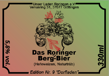 Etikett Edition Nr. 9 „Dorfladen“, Hefeweizen, 5,8 % vol.
