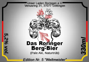 Etikett Edition Nr. 5 „Weltmeister“, Pale Ale, 5,2 % vol.