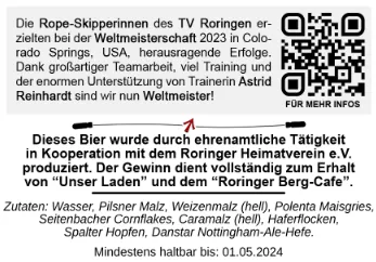Rückseiten-Etikett Edition Nr. 5 zu den Rope-Skipperinnen des TV Roringen