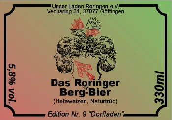 Etikett Edition Nr. 9 „Dorfladen“, Hefeweizen, 5,8 % vol.